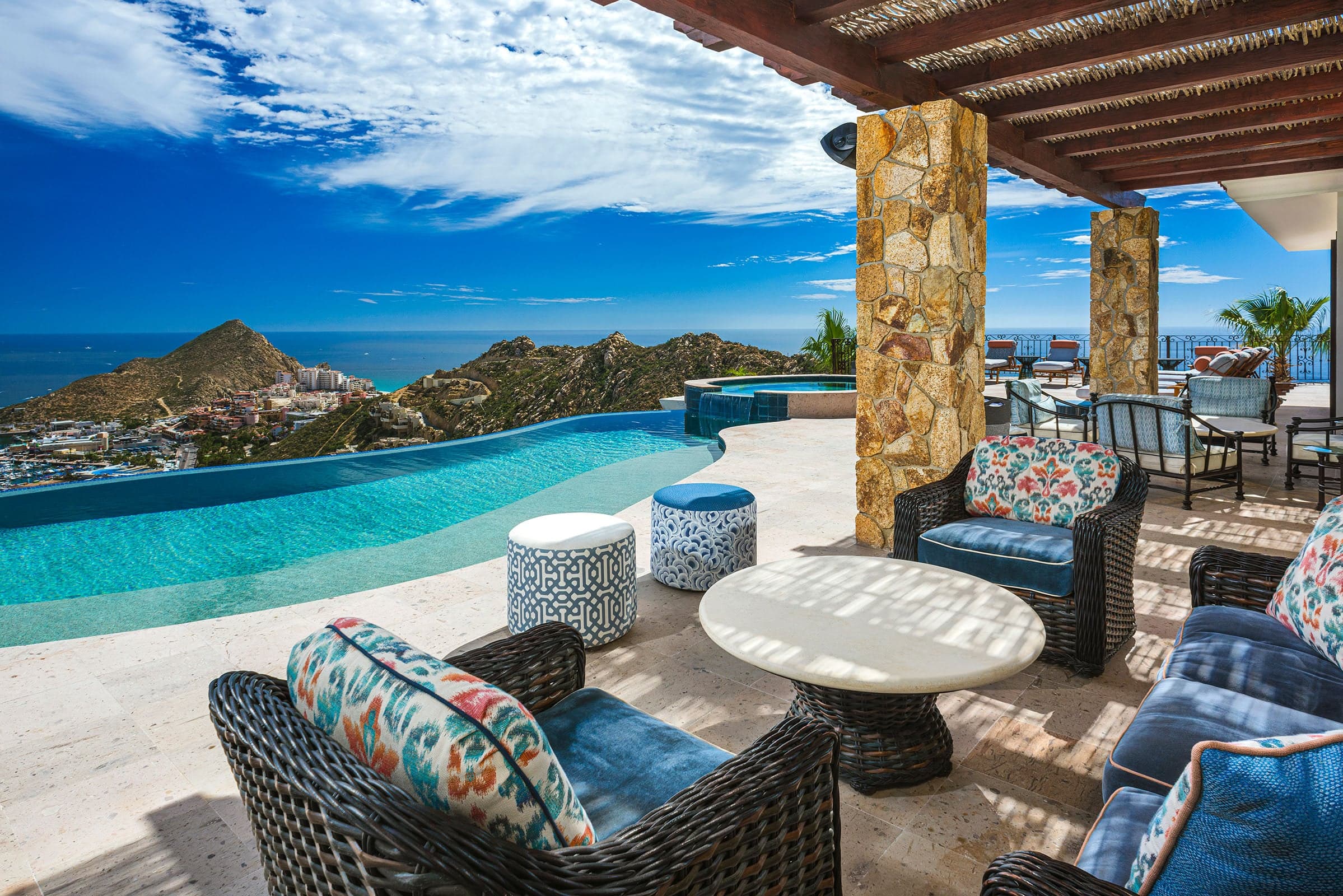 Panoramic Pacific Ocean views from Casa Cielo luxury villa in Pedregal Los Cabos